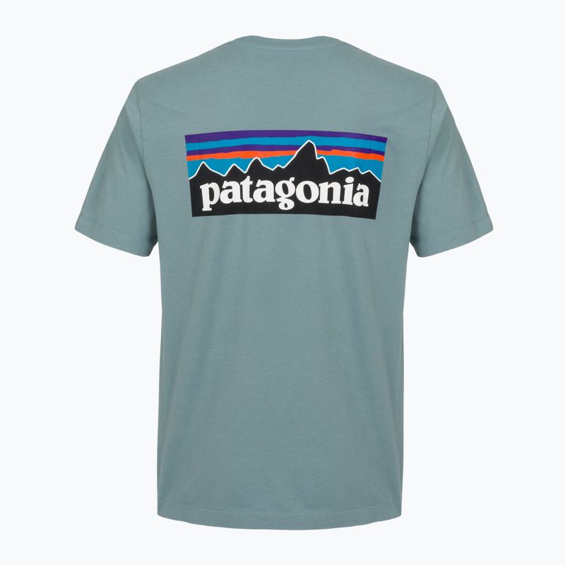 Tricou pentru bărbați Patagonia P-6 Logo blue sage 2