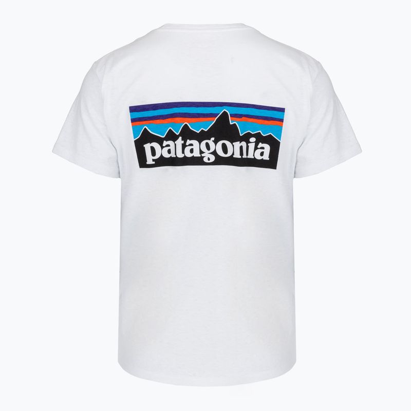 Tricou pentru femei Patagonia P-6 Logo Responsibili-Tee fiber white 2