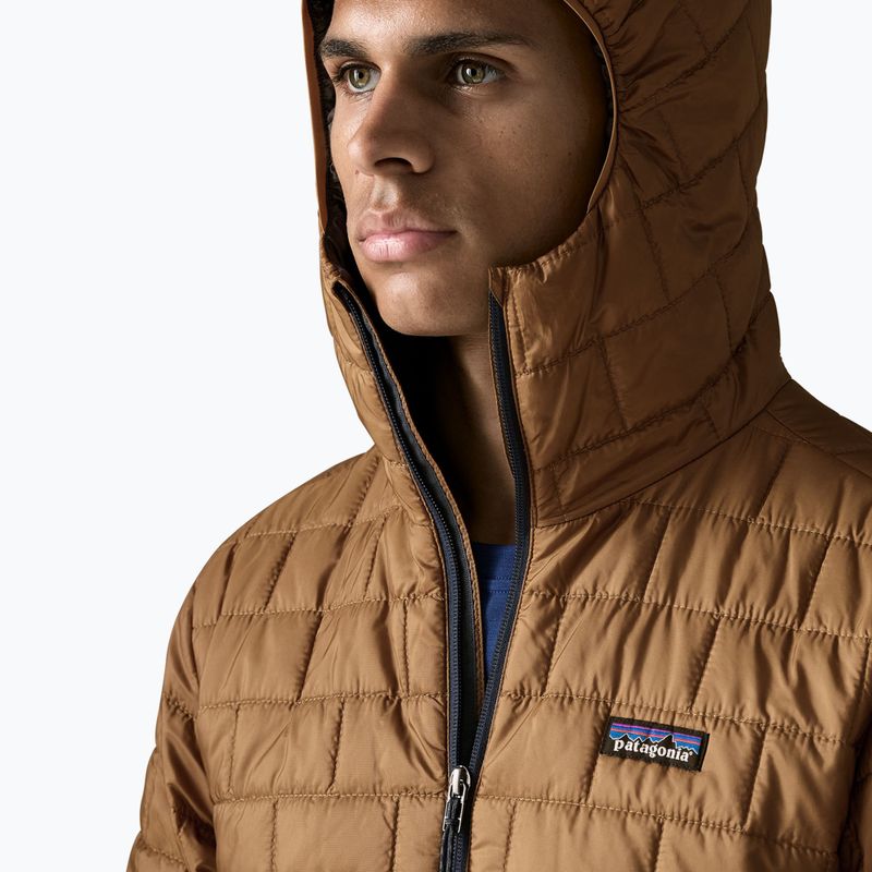 Geacă izolată pentru bărbați Patagonia Nano Puff Hoody deer brown 5