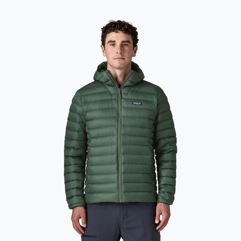 Geacă cu puf pentru bărbați Patagonia Down Sweater Hoody treeline green