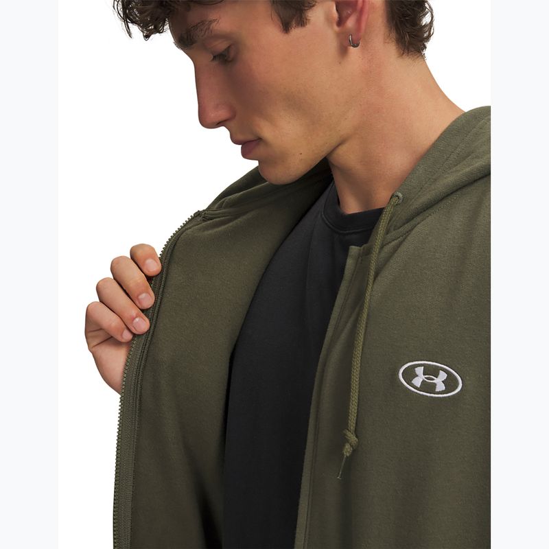 Bluză pentru bărbați Under Armour Rival Fleece Full Zip marine od green/white 3