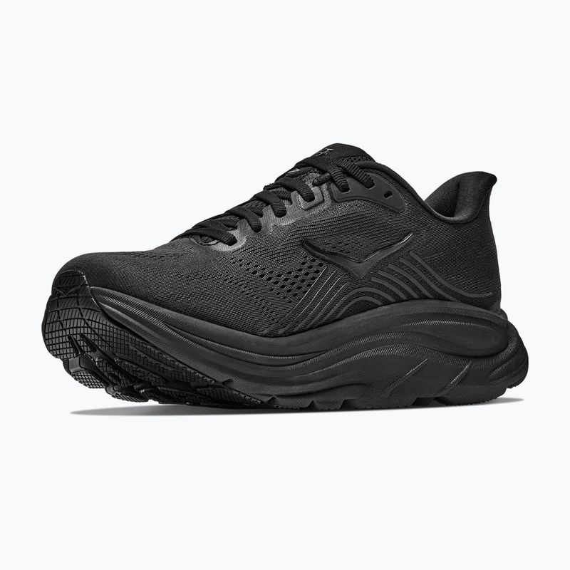 Bluză pentru femei de alergare HOKA Clifton 11 Wide black/black 4