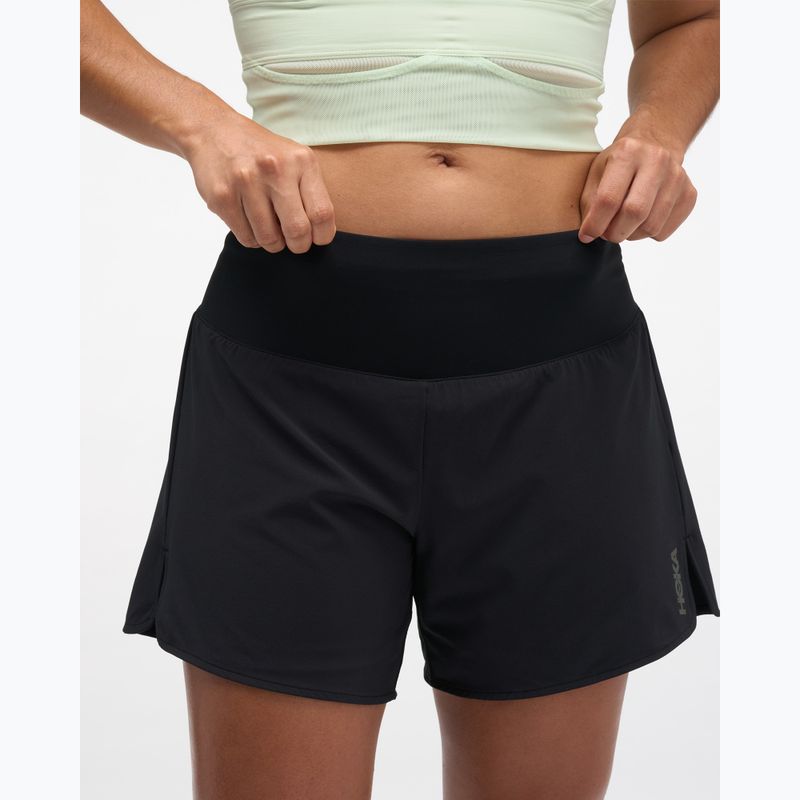 Pantaloni scurți de alergare pentru femei HOKA Glide Short 5" 2in1 black 4