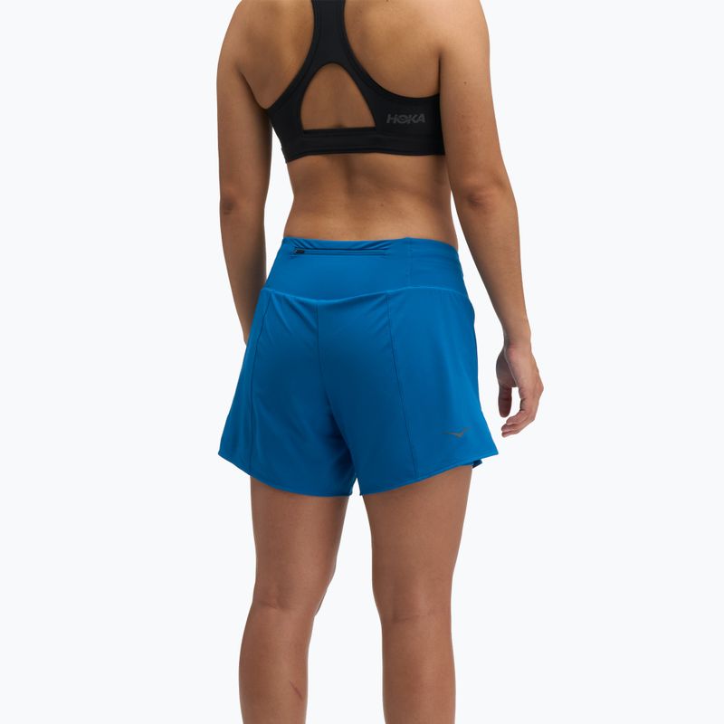 Pantaloni scurți de alergare pentru femei HOKA Glide Short 5" 2in1 night glow blue 3