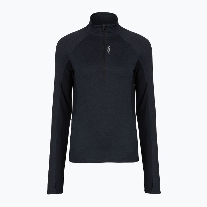 Bluză pentru femei de alergare HOKA Skyform Half Zip black heather