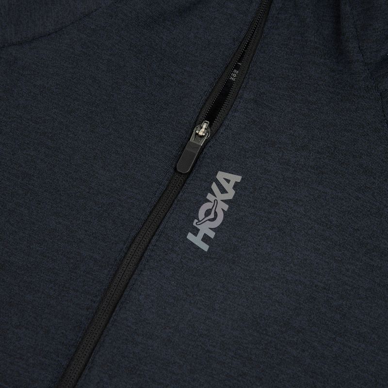 Bluză pentru femei de alergare HOKA Skyform Half Zip black heather 3