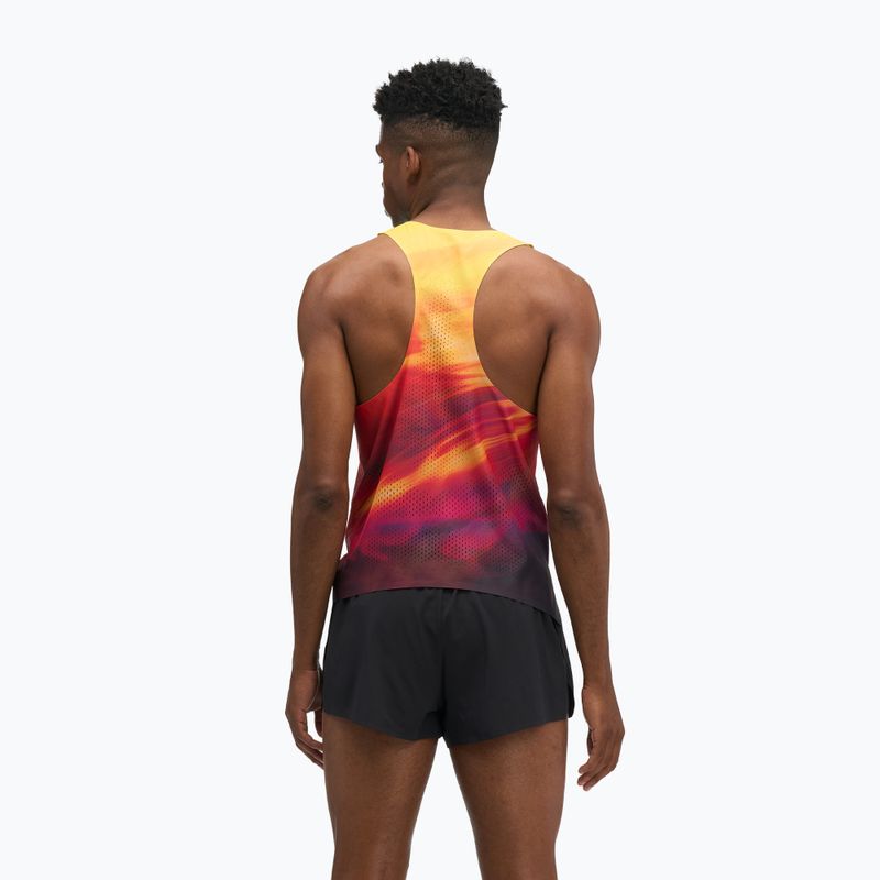Tricou de alergare pentru bărbați HOKA Race Day Singlet TR Print hoka citrus 3