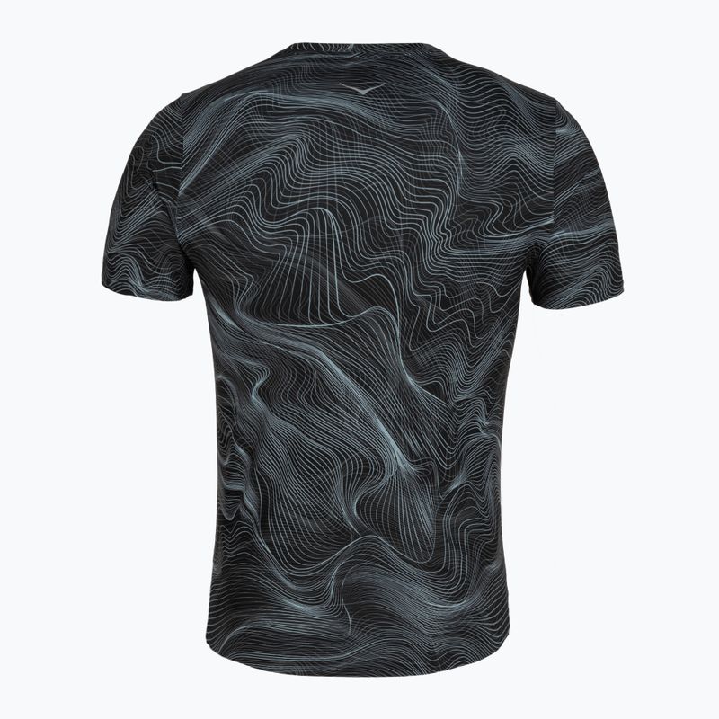 Tricou de alergare pentru bărbați HOKA EveryRun CLF PRT black/white 2
