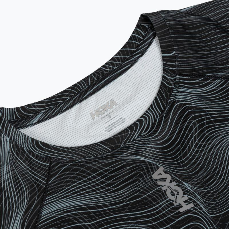 Tricou de alergare pentru bărbați HOKA EveryRun CLF PRT black/white 3