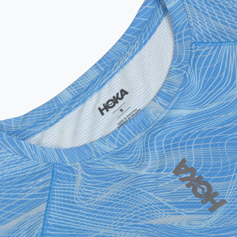 Tricou de alergare pentru bărbați HOKA EveryRun CLF PRT mineral blue 3