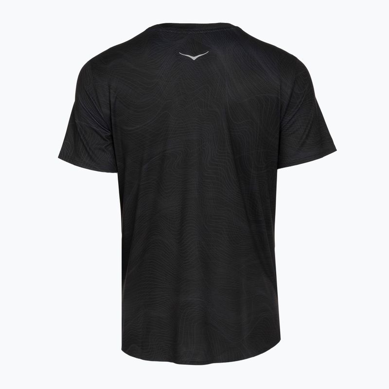 Tricou de alergare pentru femei HOKA EveryRun CLF PRT black/squid ink 2