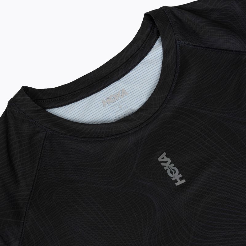 Tricou de alergare pentru femei HOKA EveryRun CLF PRT black/squid ink 3