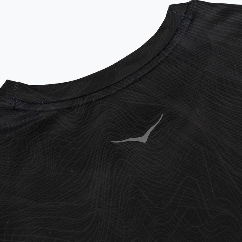 Tricou de alergare pentru femei HOKA EveryRun CLF PRT black/squid ink 4