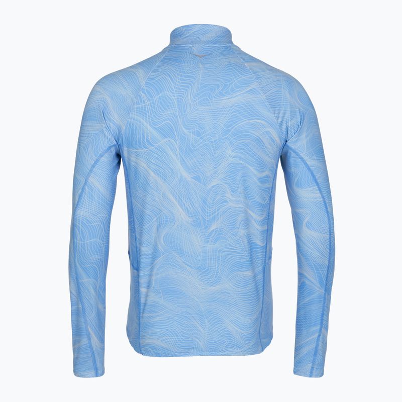 Bluză de alergare pentru bărbați HOKA Skyform Half Zip CLF PRT mineral blue 2