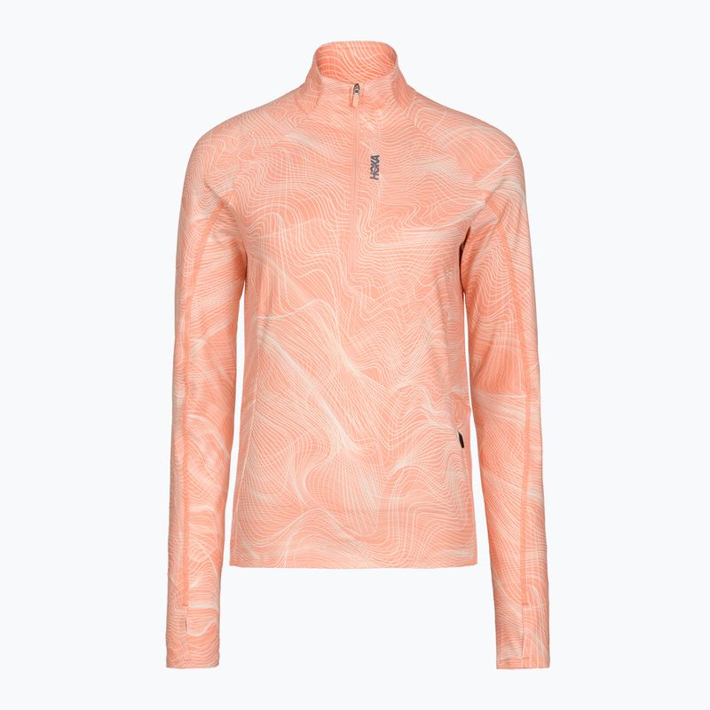 Bluză pentru femei de alergare HOKA Skyform Half Zip CLF PRT sunstone print