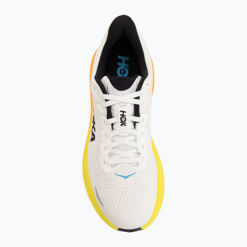 Încălțăminte de alergare pentru bărbați HOKA Bondi 9 white/neon tangerine 5