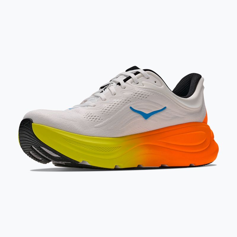 Încălțăminte de alergare pentru bărbați HOKA Bondi 9 white/neon tangerine 2
