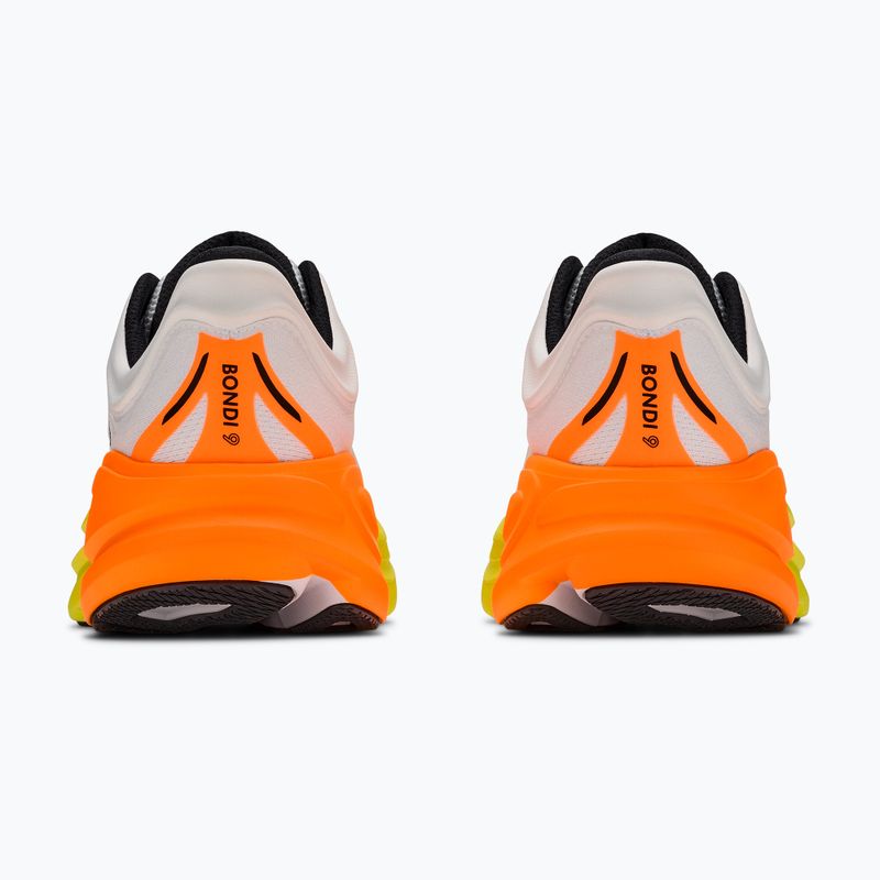 Încălțăminte de alergare pentru bărbați HOKA Bondi 9 white/neon tangerine 4