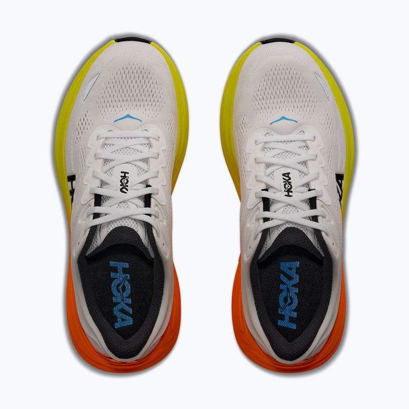 Încălțăminte de alergare pentru bărbați HOKA Bondi 9 white/neon tangerine 5