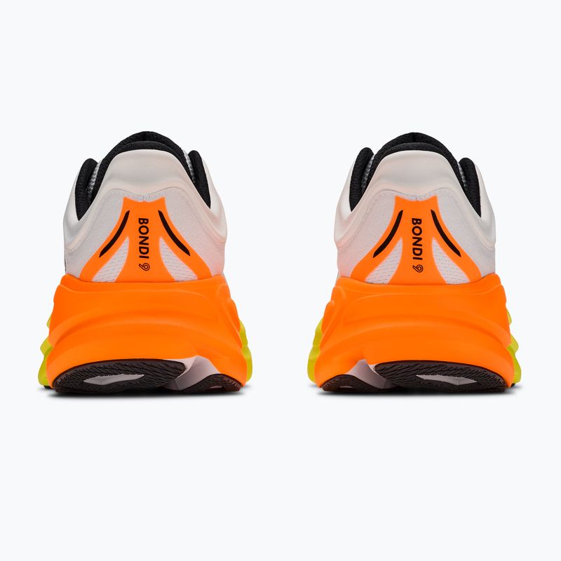 Încălțăminte de alergare pentru bărbați HOKA Bondi 9 Wide white/neon tangerine 4