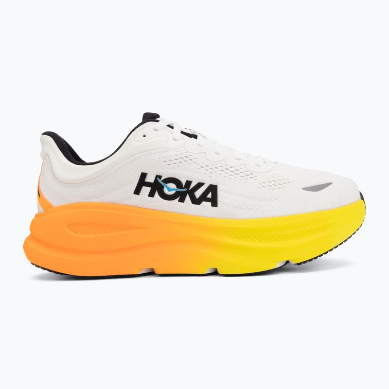 Încălțăminte de alergare pentru bărbați HOKA Bondi 9 Wide white/neon tangerine 2