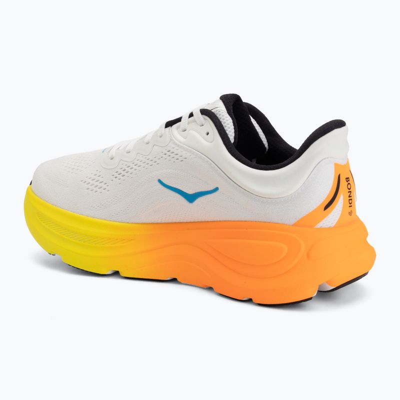 Încălțăminte de alergare pentru bărbați HOKA Bondi 9 Wide white/neon tangerine 3