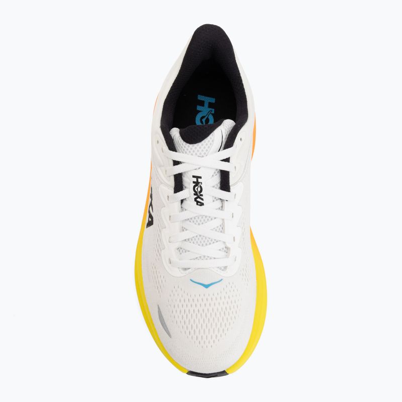 Încălțăminte de alergare pentru bărbați HOKA Bondi 9 Wide white/neon tangerine 5