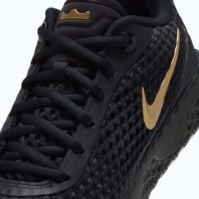 Încălțăminte de baschet pentru bărbați Nike LeBron Witness X black/black/iron grey/metallic gold 6