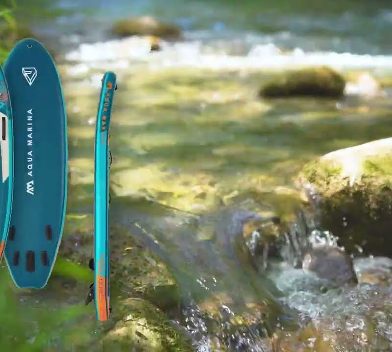Placă SUP Aqua Marina Rapid - White water iSUP, 2.89m/15cm, cu leash de râu albastră BT-22RP 19