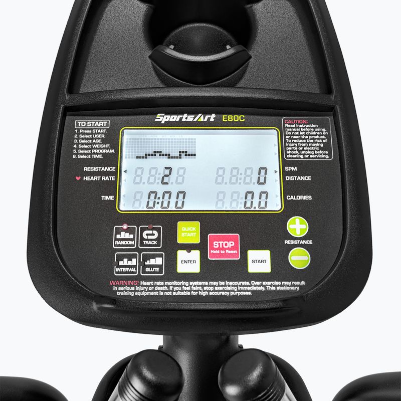 Bicicletă eliptică SportsArt negru E80C 7
