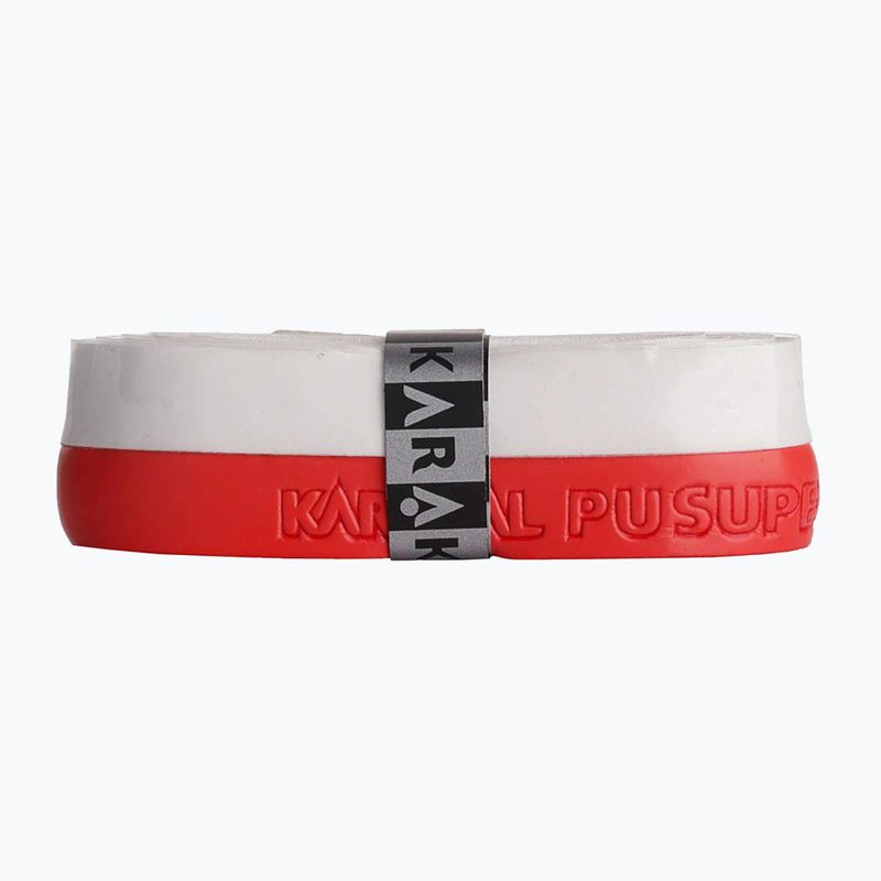 Înveliș pentru rachete de squash Karakal Pu Super Grip Duo white / red