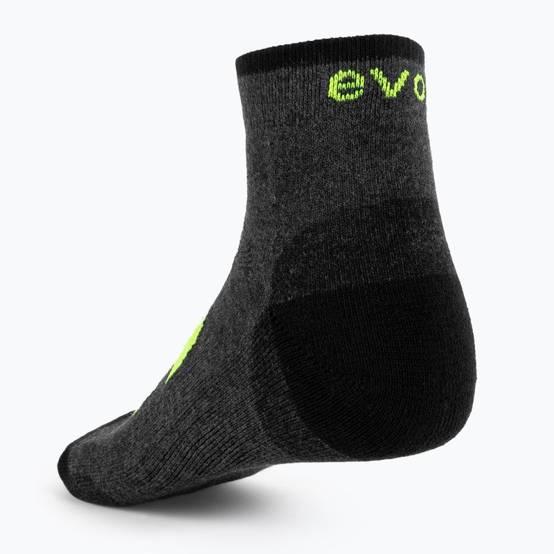 Șosete de tenis Evoq Trainer grafit/negru/galben 2