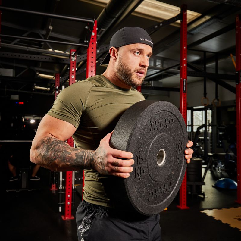 Greutate bumper de olimpiadă XTREXO neagră TRX-BMP015 15 kg 5