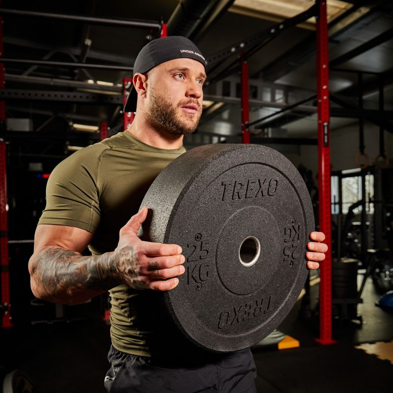 Greutate bumper de olimpiadă XTREXO neagră TRX-BMP025 25 kg 6