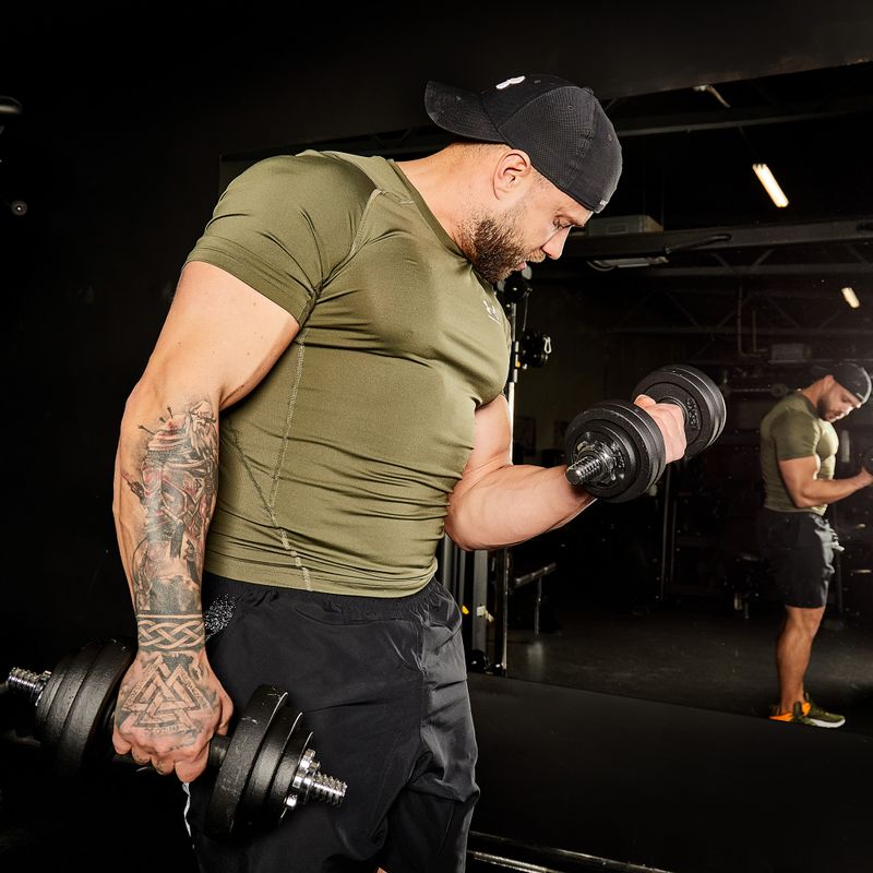 Set de gantere cu bară XTREXO 50 kg DK50 8