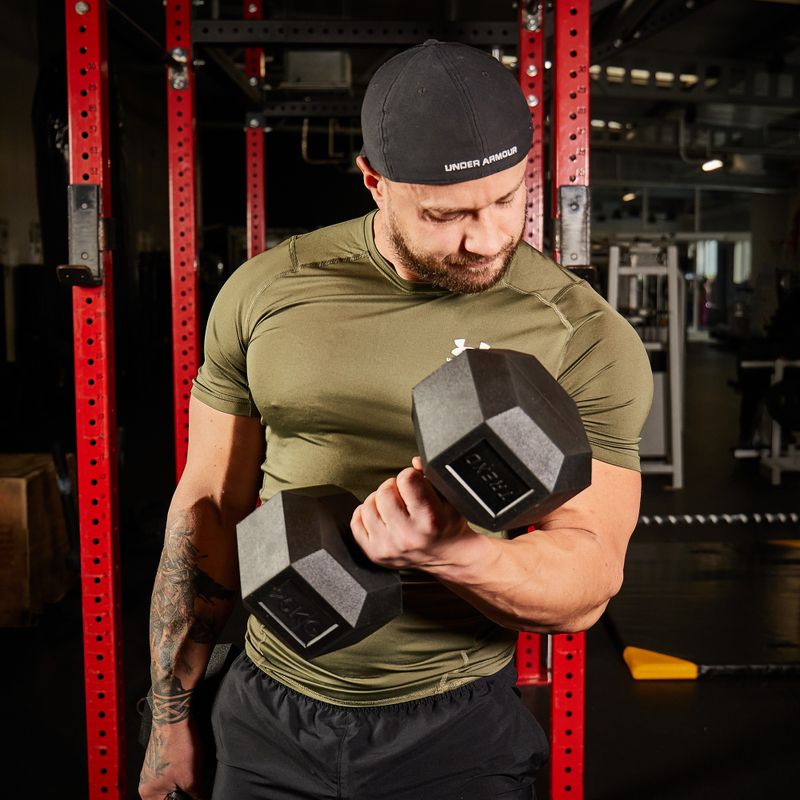 Ganteră cauciucată  XTREXO Hex HXD250 25 kg 6