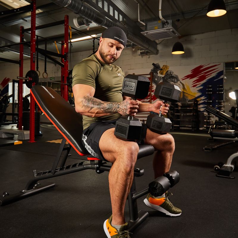 Ganteră cauciucată  XTREXO Hex HXD250 25 kg 9