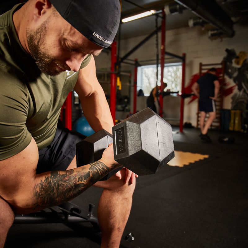 Ganteră cauciucată XTREXO Hex HXD75 7.5 kg 6