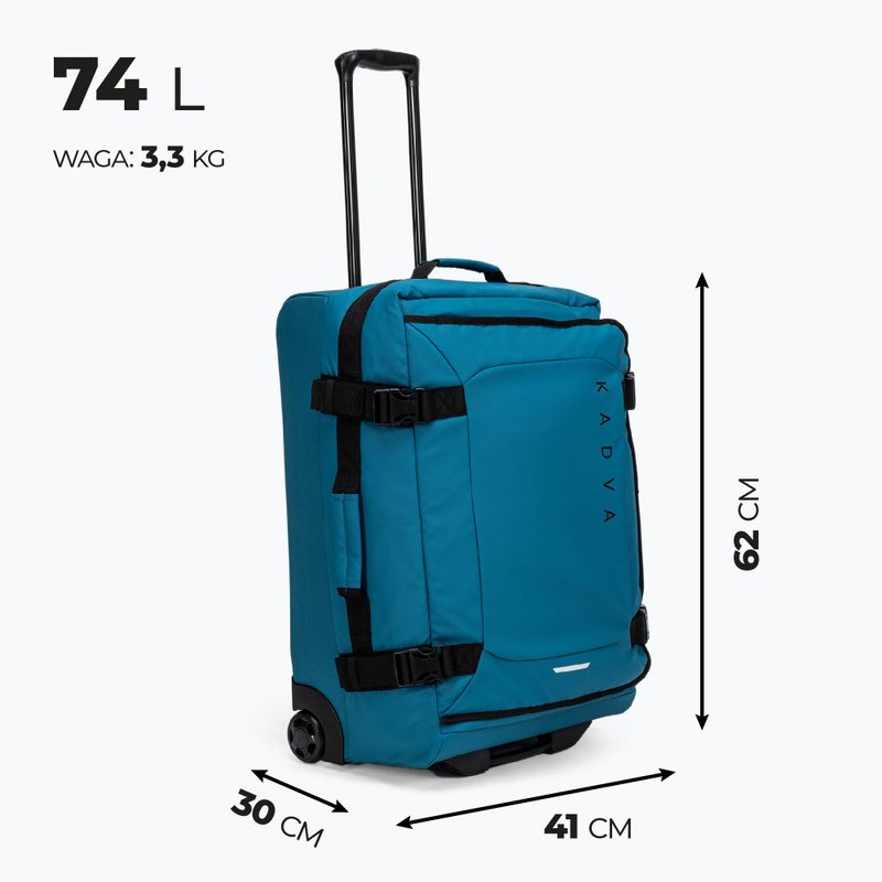 Valiză de călătorie medie KADVA Lazio 74 l albastră 3
