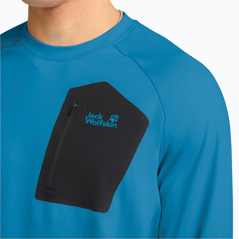 Longsleeve pentru bărbați Jack Wolfskin Prelight Trail Crew aurora blue 4