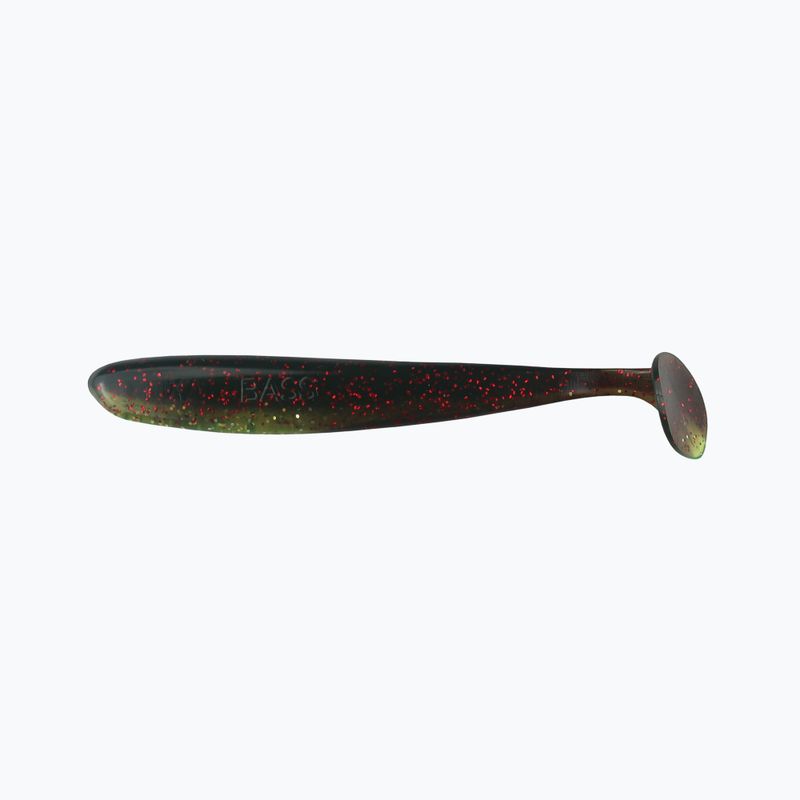 Momeală de cauciuc Relax Bass 3 Laminat 4 buc. Chartreuse-Silver Glitter, Motor Oil-Red Glitter BAS3
