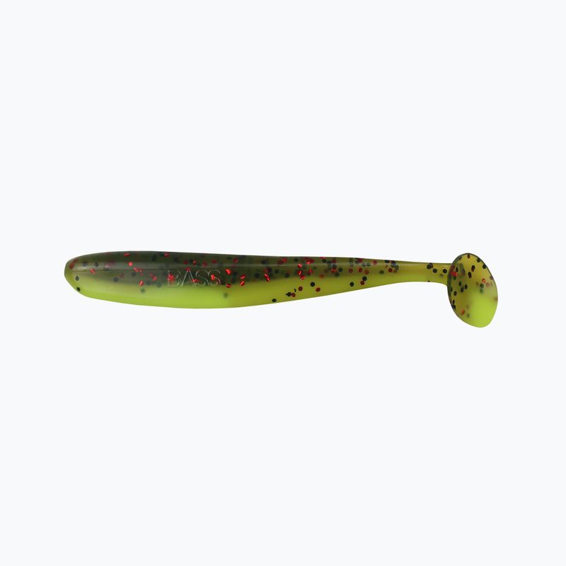 Momeală de cauciuc Relax Bass 3 Laminat 4 buc. Pepene verde-negru, roșu strălucitor / mătase BAS3