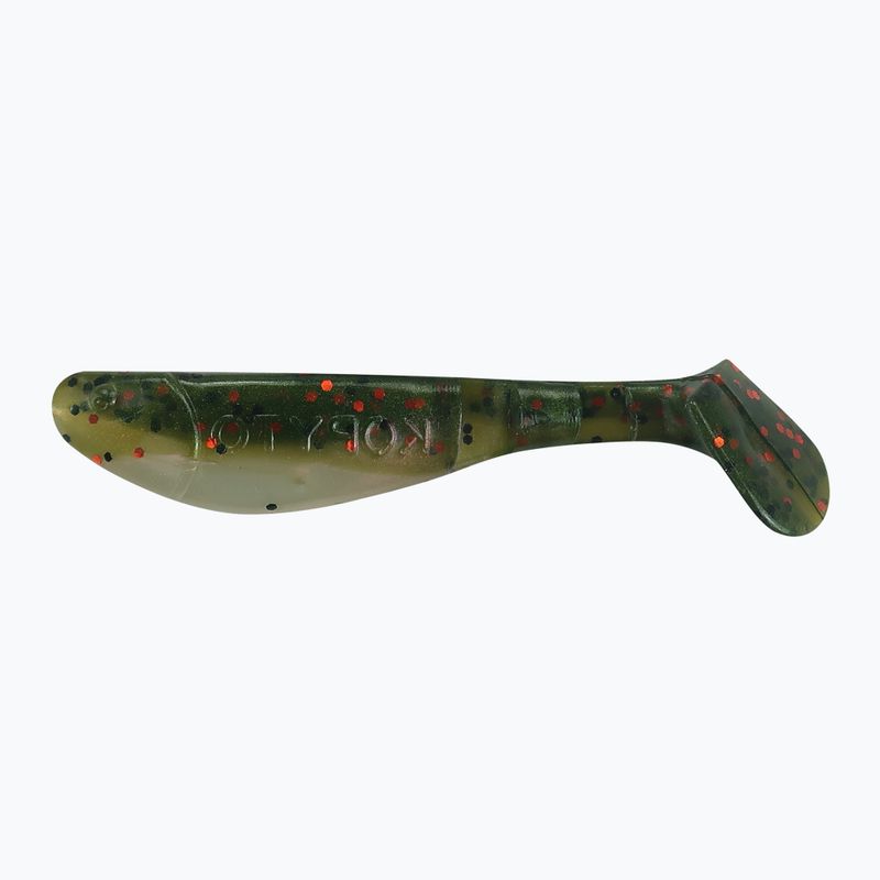 Relaxare momeală de cauciuc Hoof 2.5 Laminat 4 buc. Perle / Sg Green-Orange Black Glitter BLS25
