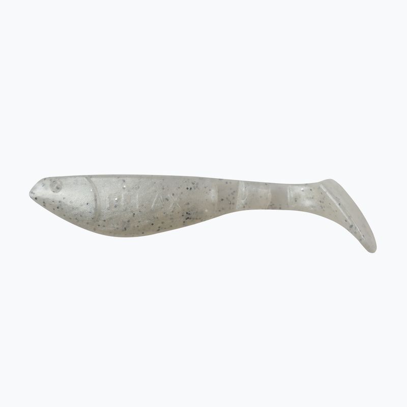 Relax Hoofed Hoofed Rubber Lure 2.5 Laminat 4 buc. Perlă albă / Sclipici argintiu BLS25