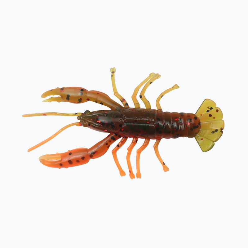 Relax Crawfish 2 Momeală din cauciuc laminat 4 buc. Pepene roșu, negru strălucitor / portocaliu CRF2