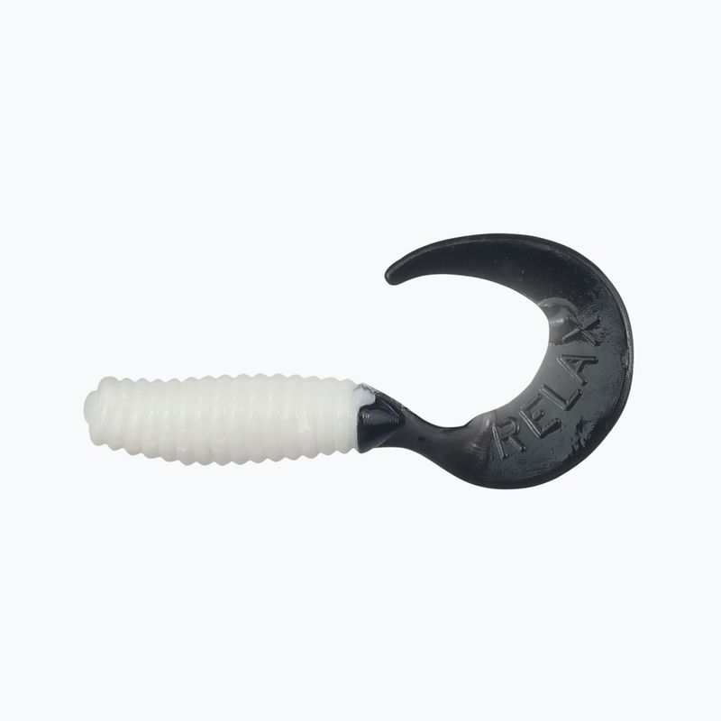 Momeală moale Relax Twister VR1 Standard 8 buc. Alb / Negru VR1-TS