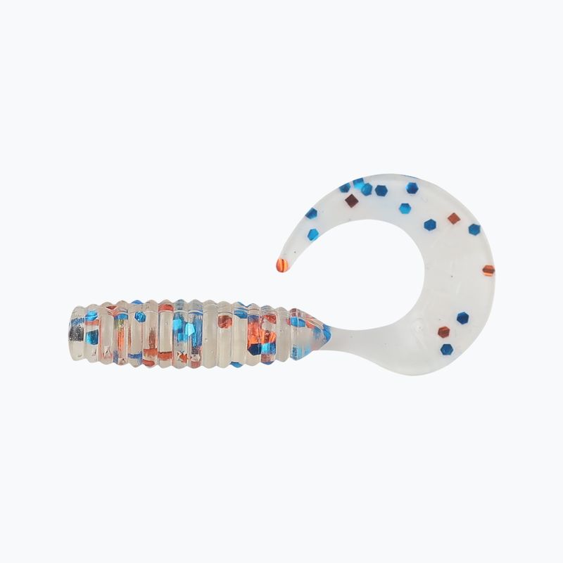 Momeală de cauciuc Relax Twister VR1 Standard 8 buc. Transparent / Portocaliu, albastru strălucitor VR1-TS