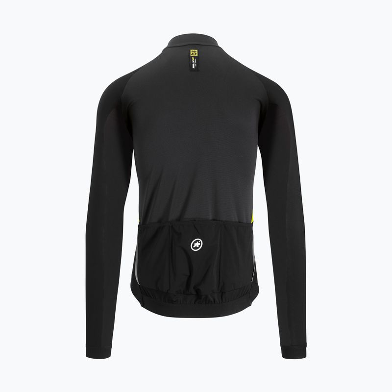 Tricou de ciclism ASSOS Mille GT Spring Fall pentru bărbați negru/galben 11.30.344.32 3
