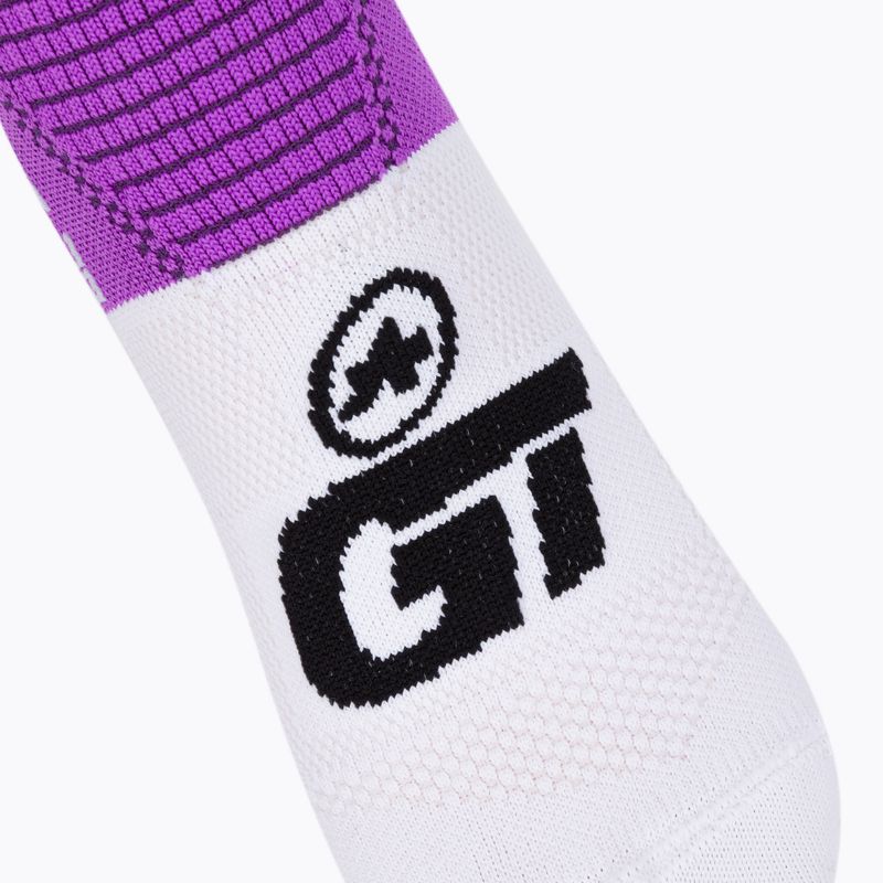 ASSOS GT C2 șosete de ciclism mov/alb P13.60.700.4B 3