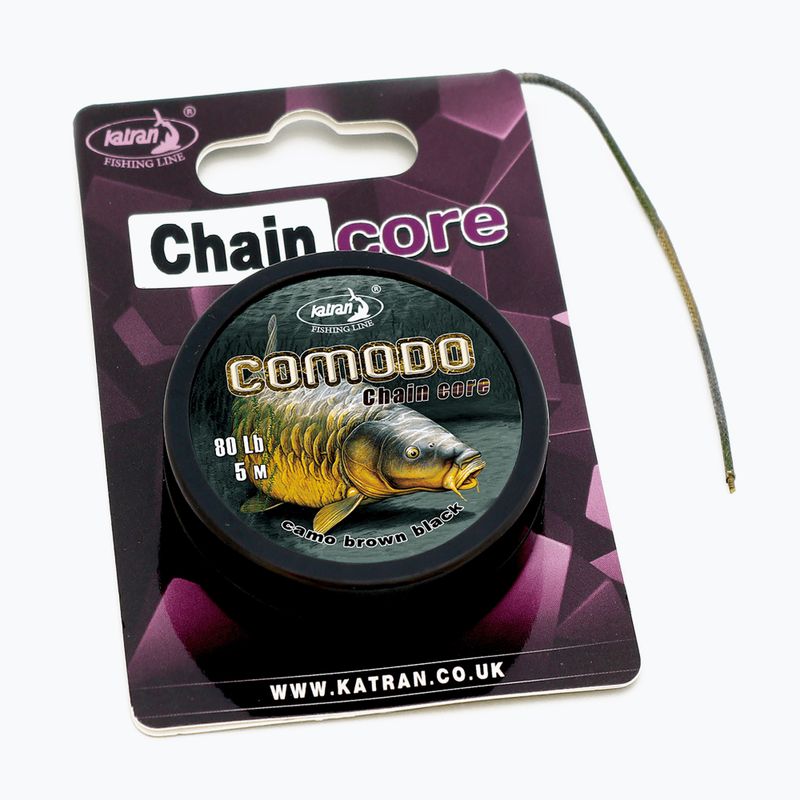 Leadcore Katran Comodo Lanț de lanț Core împletitură de crap camo verde